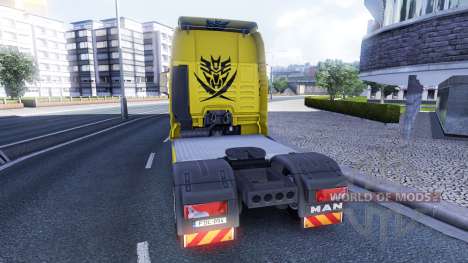 Скин Transformers на тягач MAN для Euro Truck Simulator 2