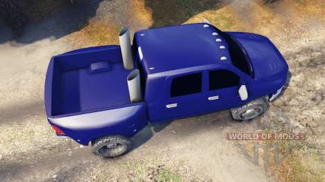 Dodge Ram 3500 dually v1.1 blue для Spin Tires