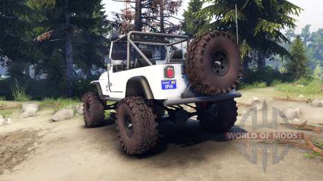 Jeep YJ 1987 Open Top white для Spin Tires