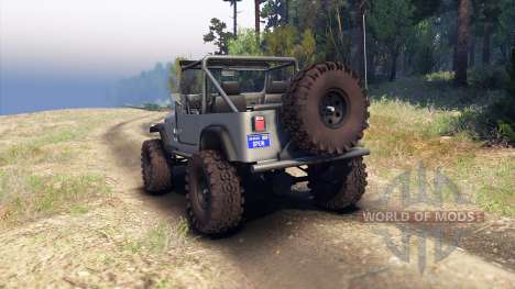 Jeep YJ 1987 Open Top silver для Spin Tires