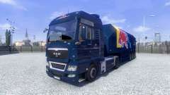 Скин Red Bull Racing Hochglanz на тягач MAN для Euro Truck Simulator 2