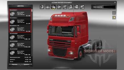 Двигатели для грузовиков DAF для Euro Truck Simulator 2