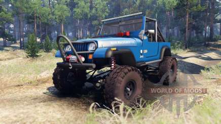 Jeep YJ 1987 Open Top blue для Spin Tires