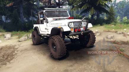 Jeep YJ 1987 Open Top white для Spin Tires