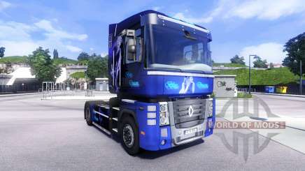 Скин Blue Dream на тягач Renault Magnum для Euro Truck Simulator 2