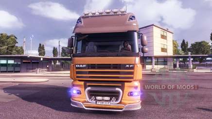 Синее свечение фар для Euro Truck Simulator 2