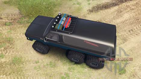 Chevrolet K5 Blazer 1975 Equipped black and blue для Spin Tires