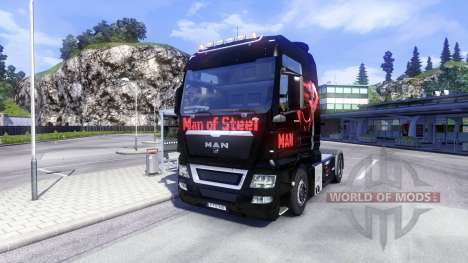 Скин Man Of Steel на тягач MAN для Euro Truck Simulator 2