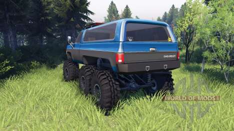 Chevrolet K5 Blazer 1975 Equipped blue and black для Spin Tires