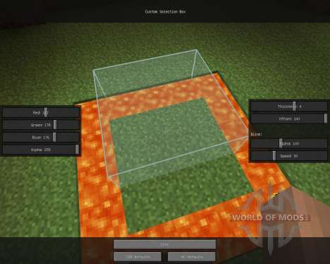 Custom Selection Box [1.6.2] для Minecraft