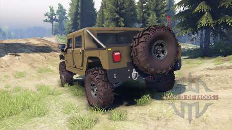 Hummer H1 army green для Spin Tires