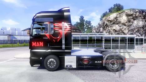 Скин Man Of Steel на тягач MAN для Euro Truck Simulator 2