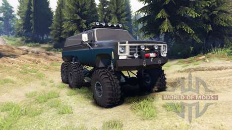 Chevrolet K5 Blazer 1975 Equipped black and blue для Spin Tires