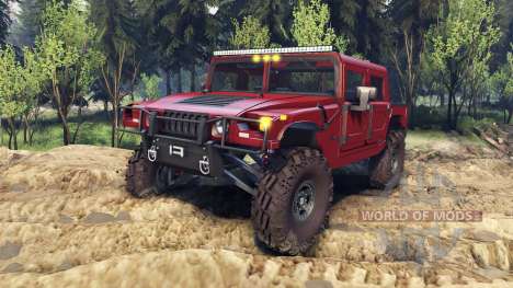 Hummer H1 fire house red для Spin Tires