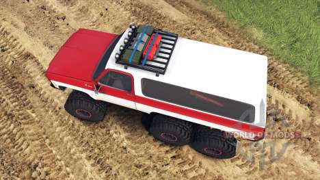 Chevrolet K5 Blazer 1975 Equipped red and white для Spin Tires