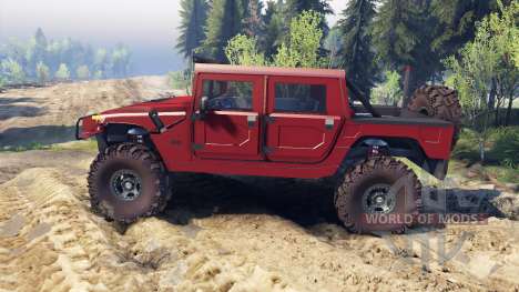 Hummer H1 fire house red для Spin Tires