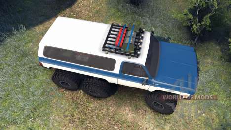 Chevrolet K5 Blazer 1975 Equipped blue and white для Spin Tires