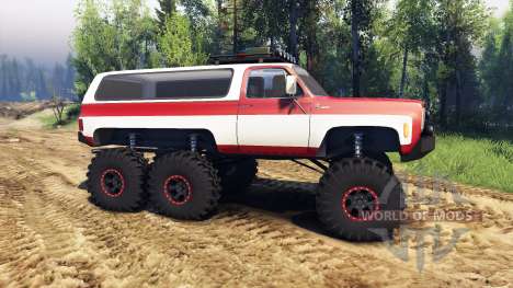 Chevrolet K5 Blazer 1975 Equipped red and white для Spin Tires