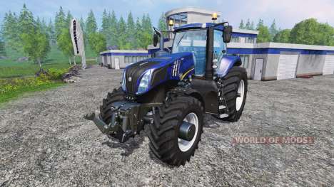 New Holland T8.320 blue black wavy v2.0 для Farming Simulator 2015