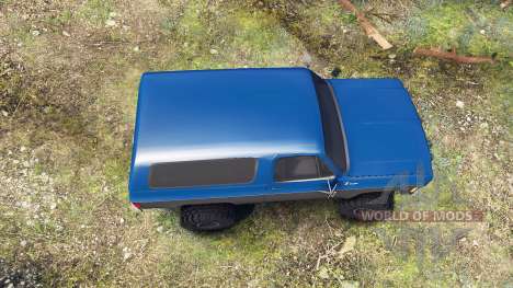 Chevrolet K5 Blazer 1975 blue and black для Spin Tires