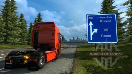 Карта России - Восточный Экспресс для Euro Truck Simulator 2