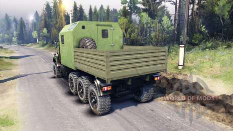 КрАЗ-7140 зелёный для Spin Tires