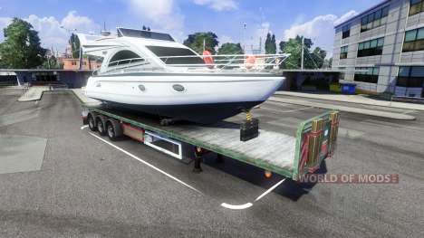 Полуприцеп с яхтой для Euro Truck Simulator 2