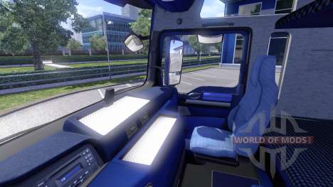 Синий интерьер MAN для Euro Truck Simulator 2