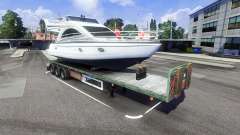 Полуприцеп с яхтой для Euro Truck Simulator 2