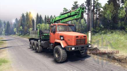 КрАЗ-7140 оранжевый для Spin Tires