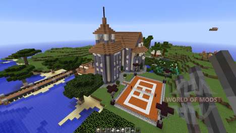 Contemporary colonial mansion для Minecraft