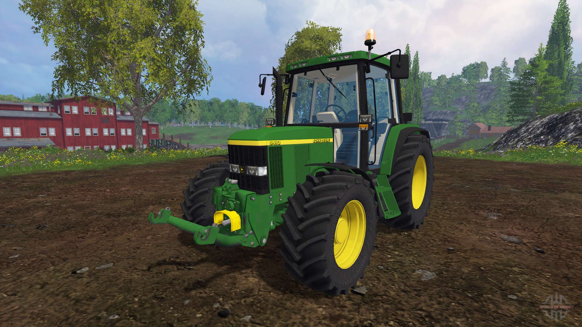 Колёсный сельскохозяйственный трактор John Deere 6410 для Farming Simulator...