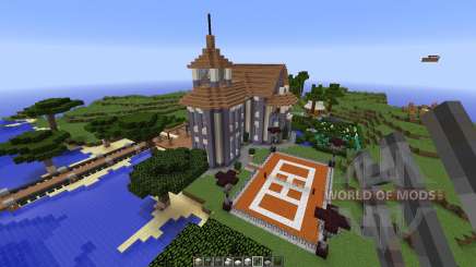 Contemporary colonial mansion для Minecraft