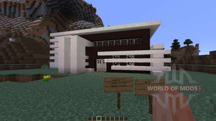 Black White Modern house для Minecraft