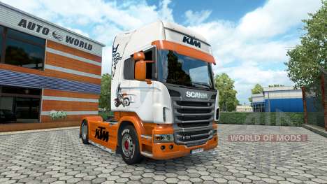 Скин KTM на тягач Scania для Euro Truck Simulator 2