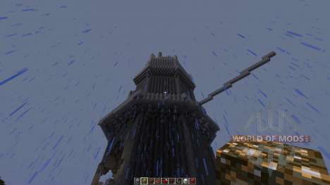 A dragon attack an old tower для Minecraft