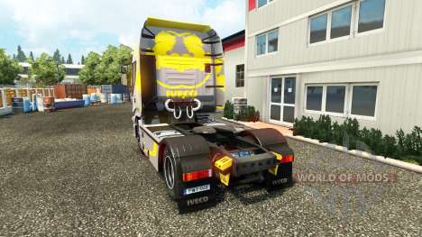 Скин Hi-Way Yellow Grey на тягач Iveco для Euro Truck Simulator 2
