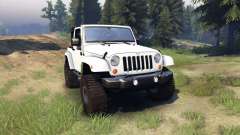 Jeep Wrangler white для Spin Tires