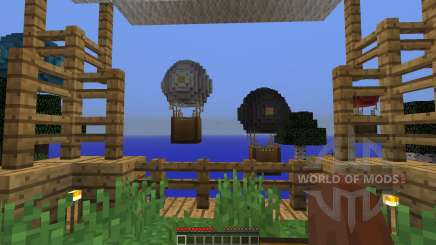 Hot Air Balloon Survival Survival Map для Minecraft