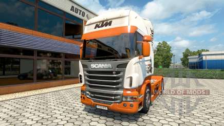 Скин KTM на тягач Scania для Euro Truck Simulator 2