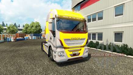 Скин Hi-Way Yellow Grey на тягач Iveco для Euro Truck Simulator 2