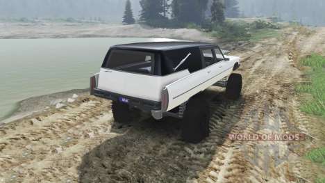 Cadillac Hearse 1975 [monster] [pale white] для Spin Tires