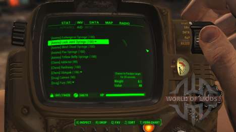 Удобная сортировка предметов для Fallout 4