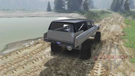 Cadillac Hearse 1975 [monster] [gray] для Spin Tires