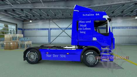 Скин Schalke 04 на тягач Renault для Euro Truck Simulator 2