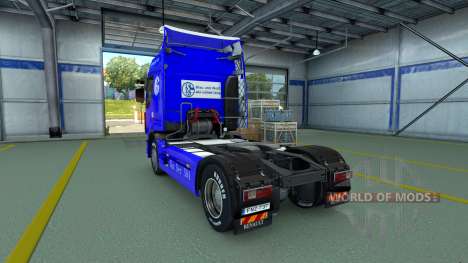 Скин Schalke 04 на тягач Renault для Euro Truck Simulator 2