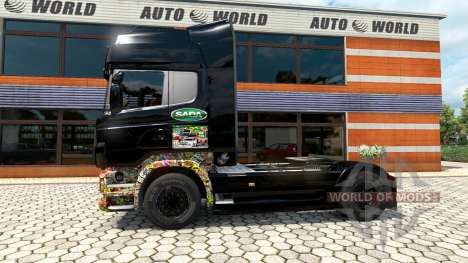 Скин Sticker Bombs на тягач Scania для Euro Truck Simulator 2