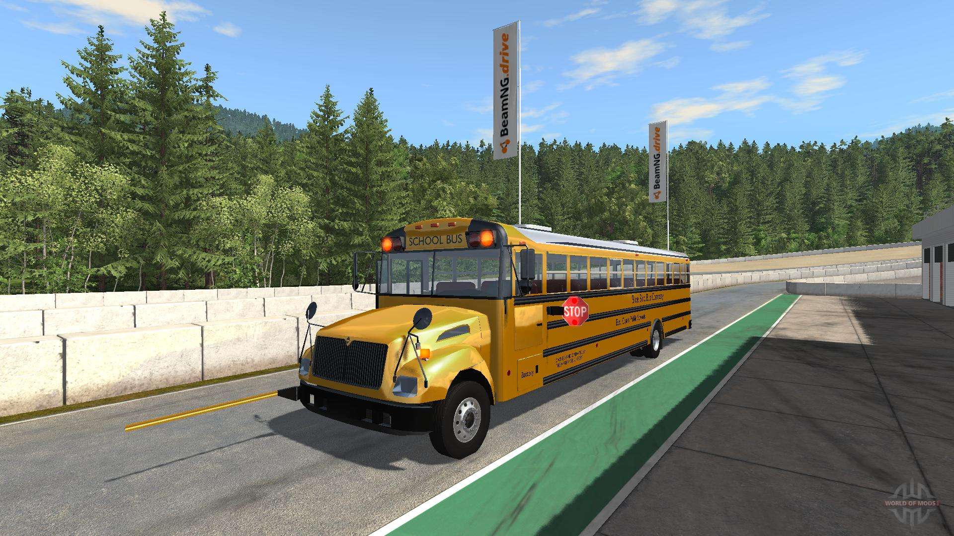 beamng drive flat school bus