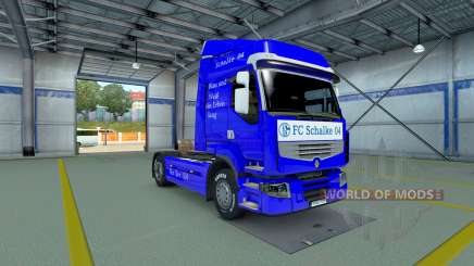 Скин Schalke 04 на тягач Renault для Euro Truck Simulator 2