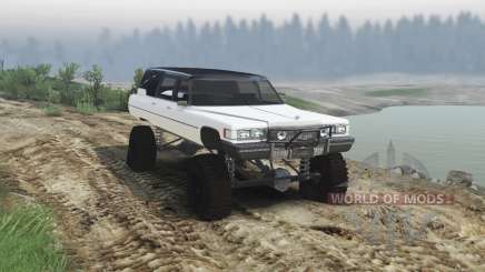 Cadillac Hearse 1975 [monster] [pale white] для Spin Tires